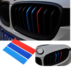 Applicable for BMW car stickers bmw 5 series X1 X3 car stickers 3 series 1 series x5 center mesh three-color bar modification decoration floral sticker