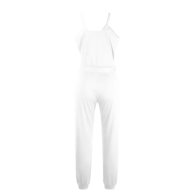 Women Clothing Solid Color Sling Belt Jumpsuit