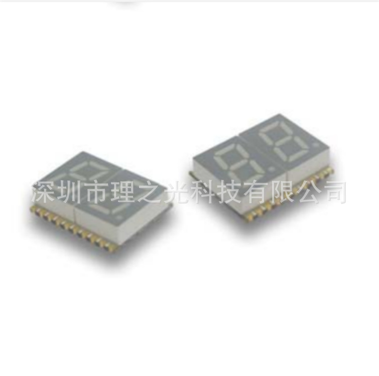 0.3英寸贴片式数码管两位一体红光共阴极KCDC03-105