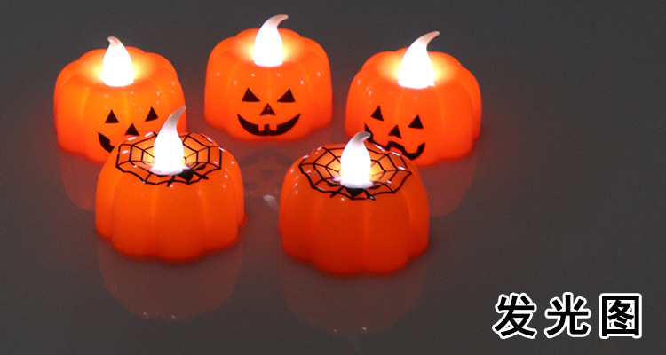 Halloween Party Decoration Supplies Led Electronic Pumpkin Lamp Atmosphere Decoration Light Luminous Toy Pumpkin Candle Light display picture 1