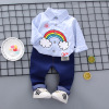 Spring summer clothing, set, children's shirt, Korean style