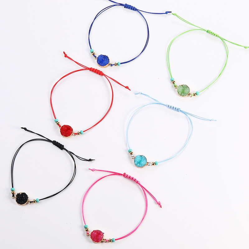 Style Simple Rond Acier Inoxydable Résine Tricot Femmes Bracelets 1 Pièce display picture 3