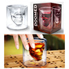 Skull, wineglass with glass, double-layer glossy crystal