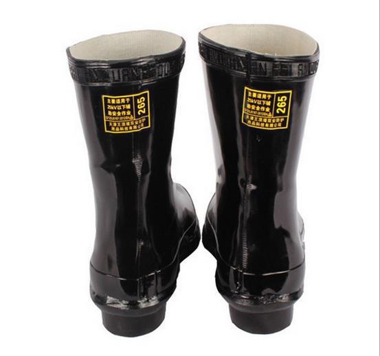 安全牌25kv高筒高压电绝缘靴 高筒橡胶电工靴