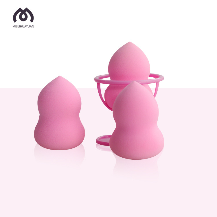 厂家直销8个装葫芦美妆蛋斜切美妆蛋化妆粉扑套装粉扑架OEM可定制|ms