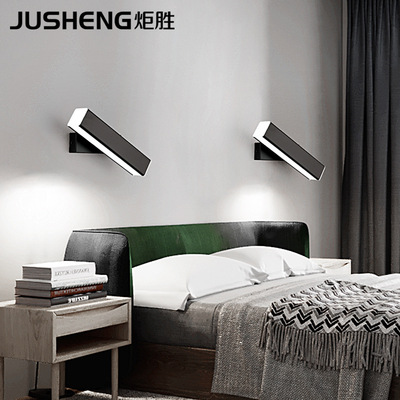 炬勝北歐旋轉亞克力LED壁燈 後現代酒店樓梯燈 客廳臥室床頭燈