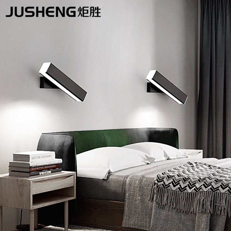 炬勝北歐旋轉亞克力LED壁燈 後現代酒店樓梯燈 客廳臥室床頭燈