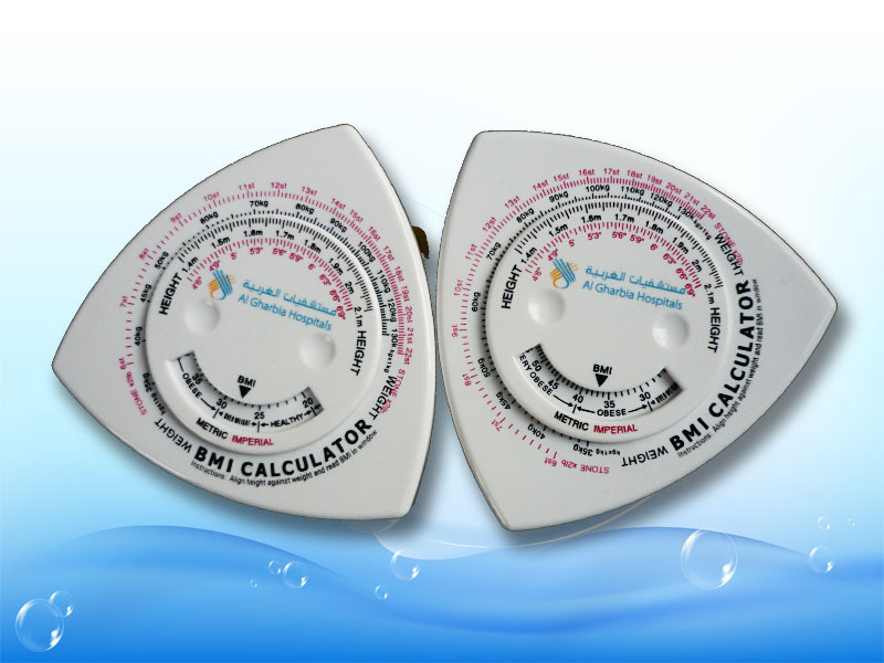 厂家供应1.5米BMI健康尺 带自动收缩锁  礼品尺健康卷尺BMI卷尺