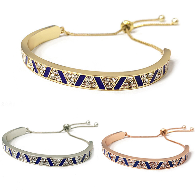 Popular Jewelry Exquisite Alloy Oil Drop Bracelet and Bracelet Female Heart Forever Love Charm Bracelet Adjustable