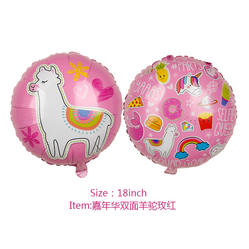 Alpaca Aluminum Film Party Balloons display picture 4