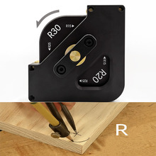 木工半圆辅助器R角圆弧模板快速定位器圆角倒角辅助工具