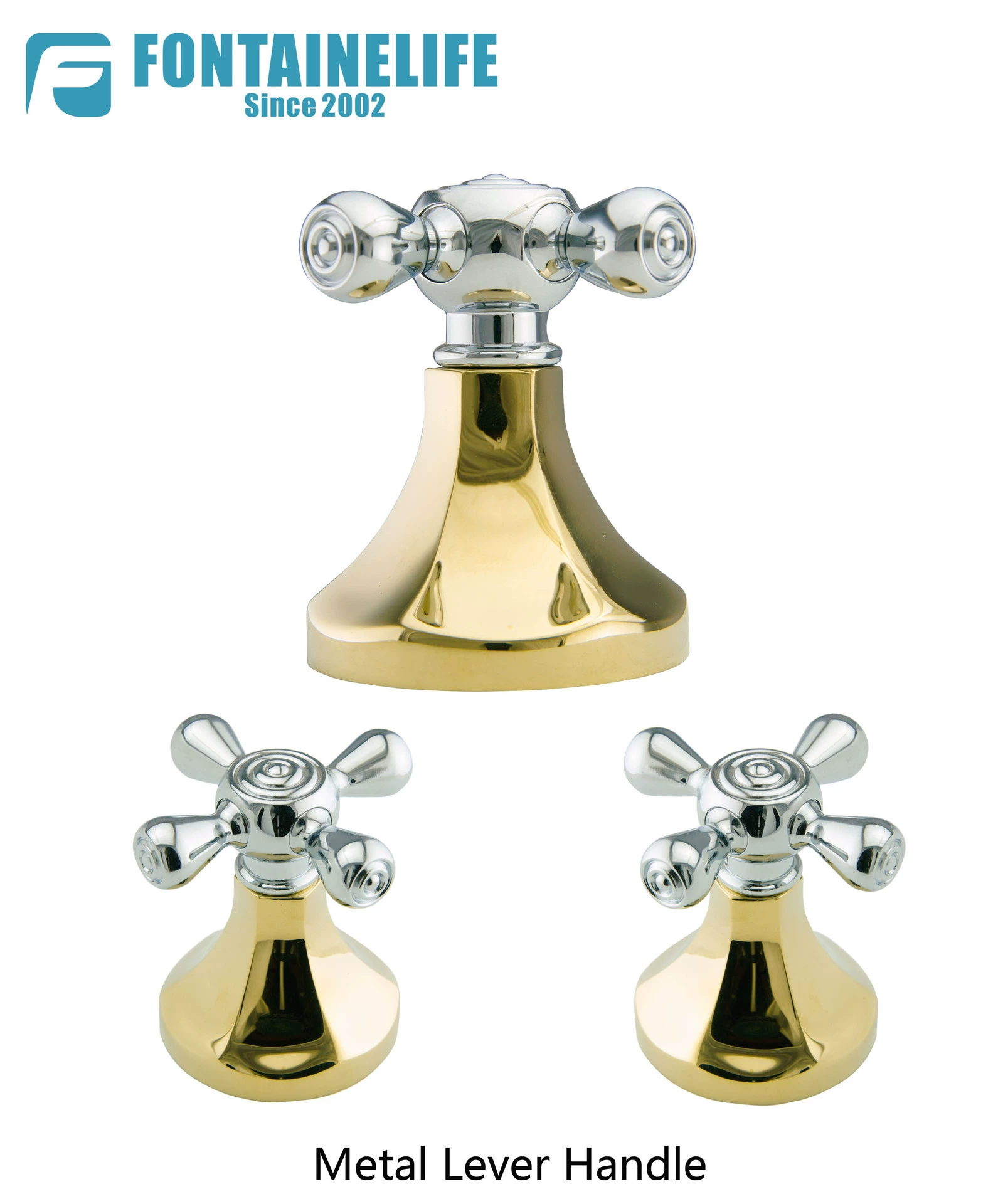 Американская полностью медная ручка для смесителя Widsread Крест медная ручка Медная базовая ручка