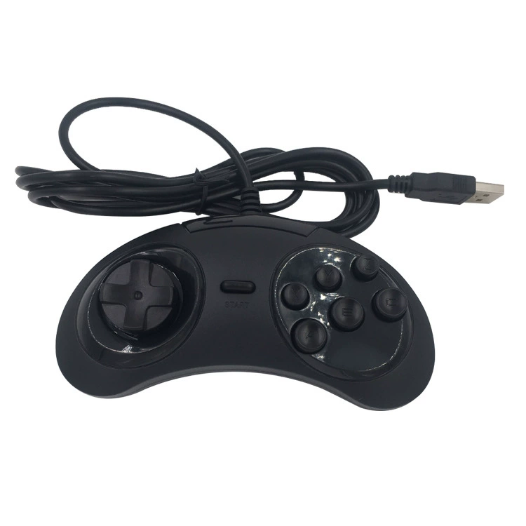 Заводская поставка USB-геймпада для ПК, контроллер в стиле Sega, USB-интерфейс, ретро-геймпад