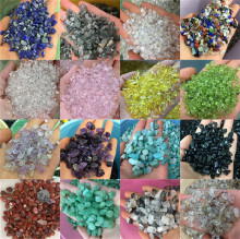 厂家批发各种水晶碎石消磁石水晶原石发晶橄榄石黑曜石紫晶粉晶