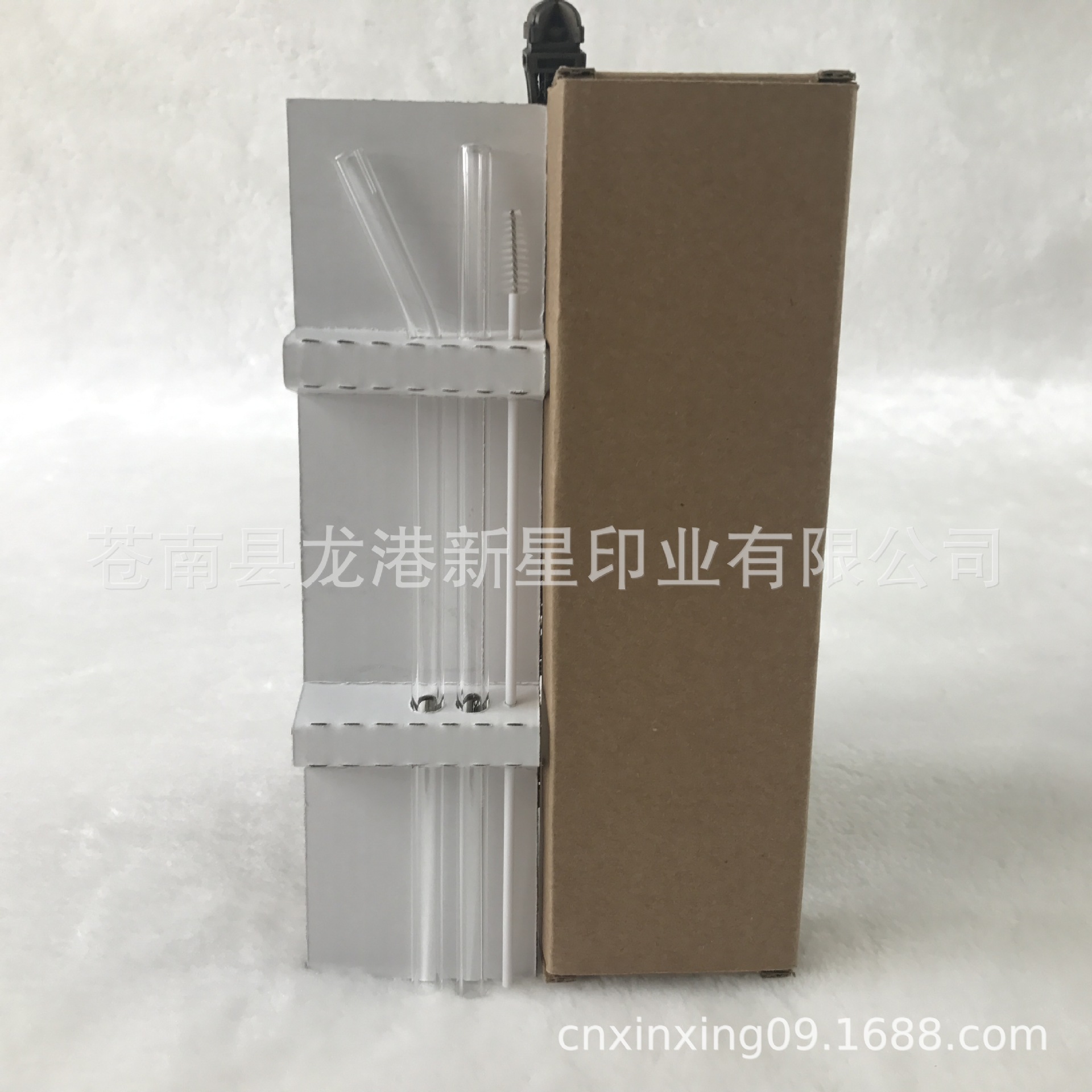吸管三件套包装盒定做 2支吸管和刷子套装纸盒定制瓦楞纸盒印刷