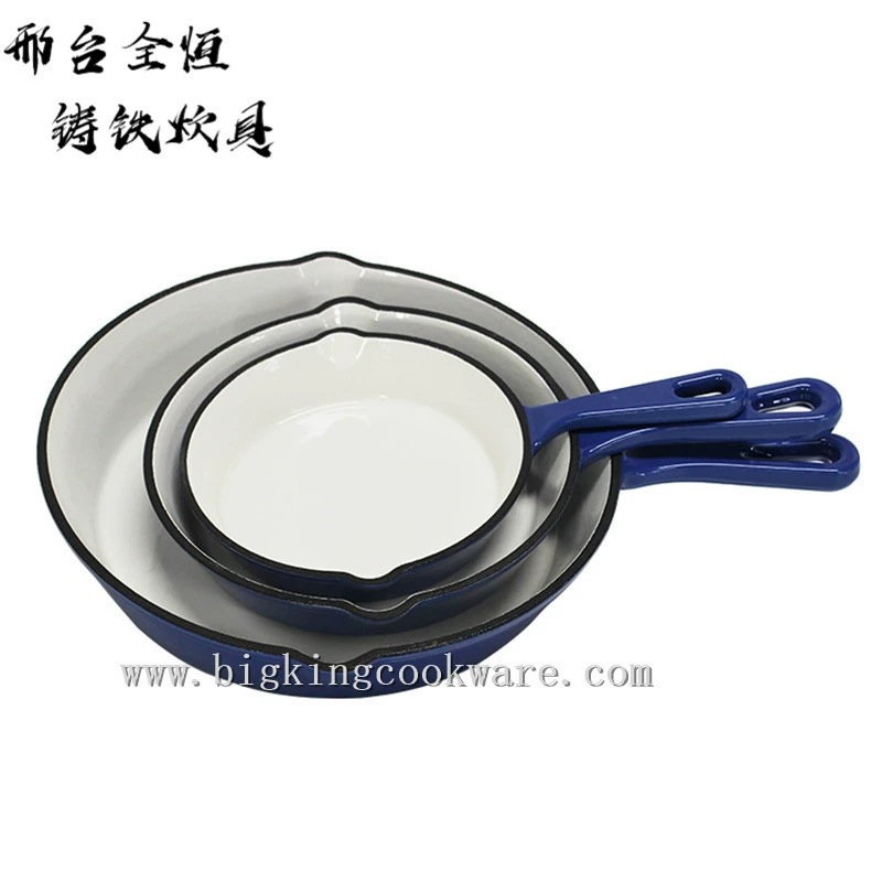 Doble boquilla de aceite sartén de hierro fundido sartén pequeña sartén no fácil de pegar sartén sin recubrimiento Placa de barbacoa
