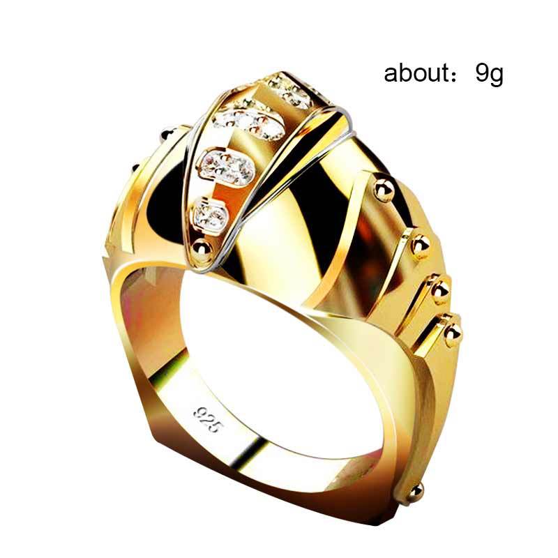 Fashion Geometric Copper Inlay Zircon Rings 1 Piece