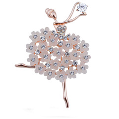 韓版芭蕾舞女孩高檔胸針跨境亞馬遜熱銷時尚飾品別針brooch women