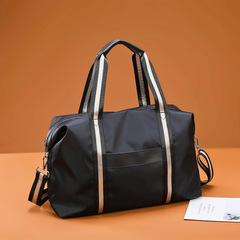韓版防水旅行包行李包女短途旅遊包男尼龍包大容量手提健身包