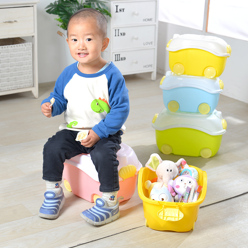 廠家批發時尚兒童置物箱衣服收納箱便攜式雜物整理箱