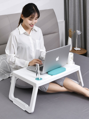 美安居 塑料折叠电脑桌 懒人桌学生寝室床上便携笔记本桌月子餐桌|ms