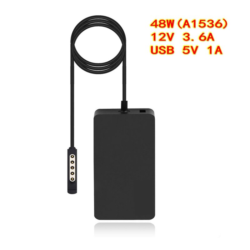 48W 12v 3.6A USB 5V 1A for Microsoft Surface Pro tablet charger power supply