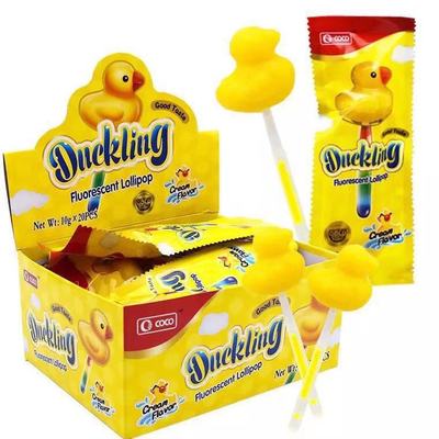 菲律宾进口 COCO小黄鸭荧光棒棒糖10g儿童进口休闲零食批发