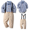 Autumn set for boys, dress, bow tie, overall, classic suit, 2019, Birthday gift