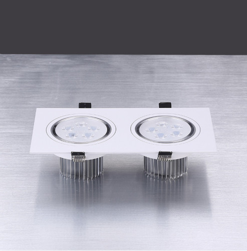 方形双头天花灯3w 5w 6w 7w  9w 10w 12w 14w 18W 24wLED格栅射灯