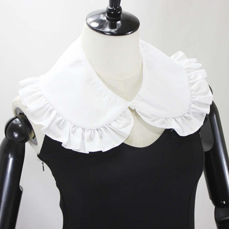 Fake collar Detachable Blouse Dickey Collar False Collar Cotton white collar pleated Peter Pan fake collar Cape collar pin