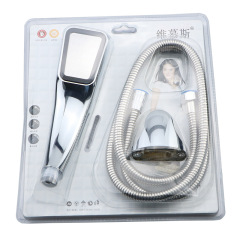 Suction Cup 300-Hole Hand Spray Shower Head Three-Piece Set, Pressure-Square Handheld Shower Shower Pipe, Factory Wholesale
