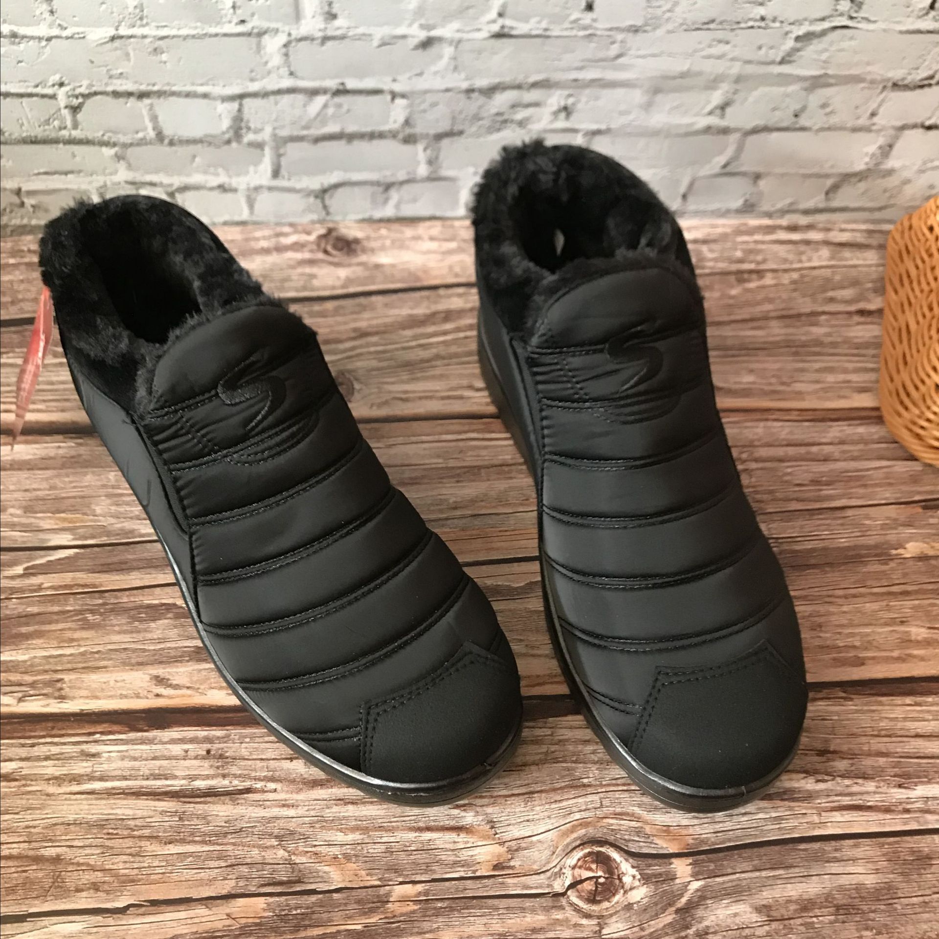 男冬季中老年棉鞋 加絨保暖防滑雪地靴 老北京布鞋男棉靴爸爸鞋