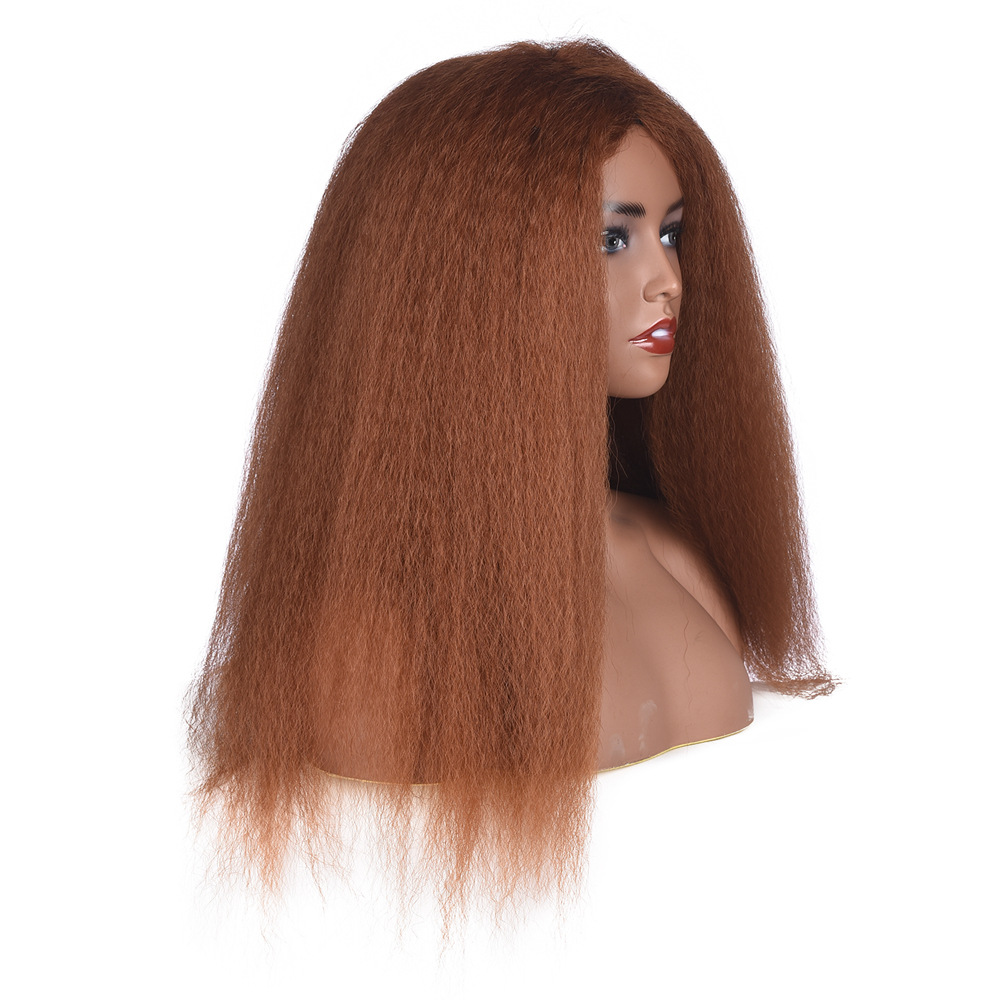 Perruque synthétique bandeau de barbe de maïs lâche et explosif bandeau de grande perruque longue_voghion.com