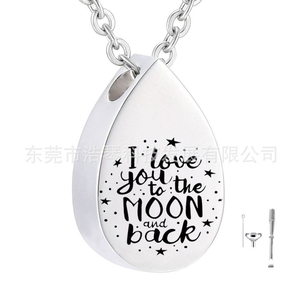 Европейский и американский персонализированные флакон духов памятные родственники Любимчика Кости золы Ожерелье Капли-образный открытый пепла шкатулка кулон