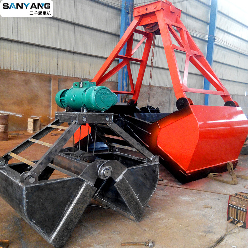 厂家供应四绳抓斗电动抓斗单索多瓣抓沙酒糟四六瓣抓起重机抓斗斗|ru