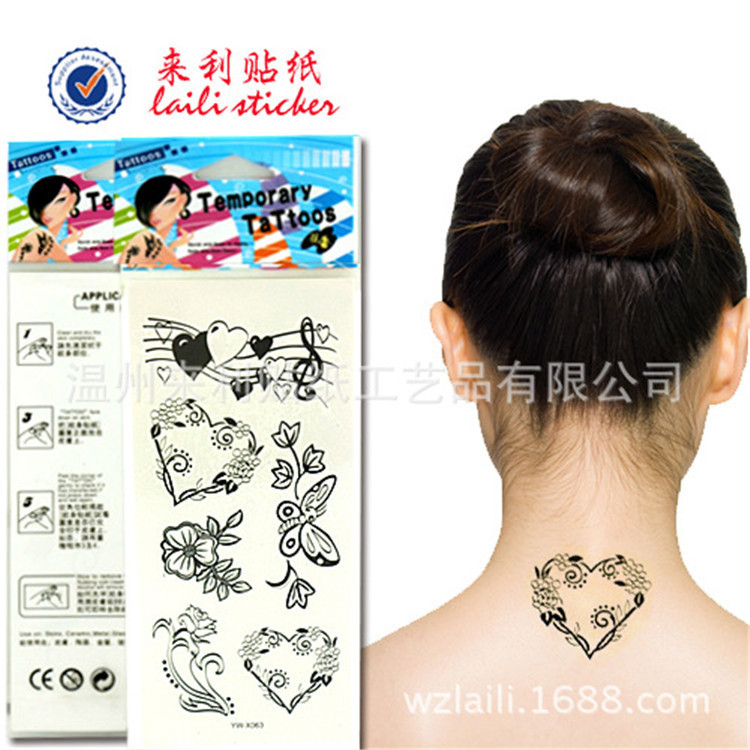 Small Fresh Face and Neck Tattoo Stickers Water Transfer Environmentally Friendly Bachelor Party Tattoo Decals Arm Full Arm Waterproof Long-Lasting Stickers