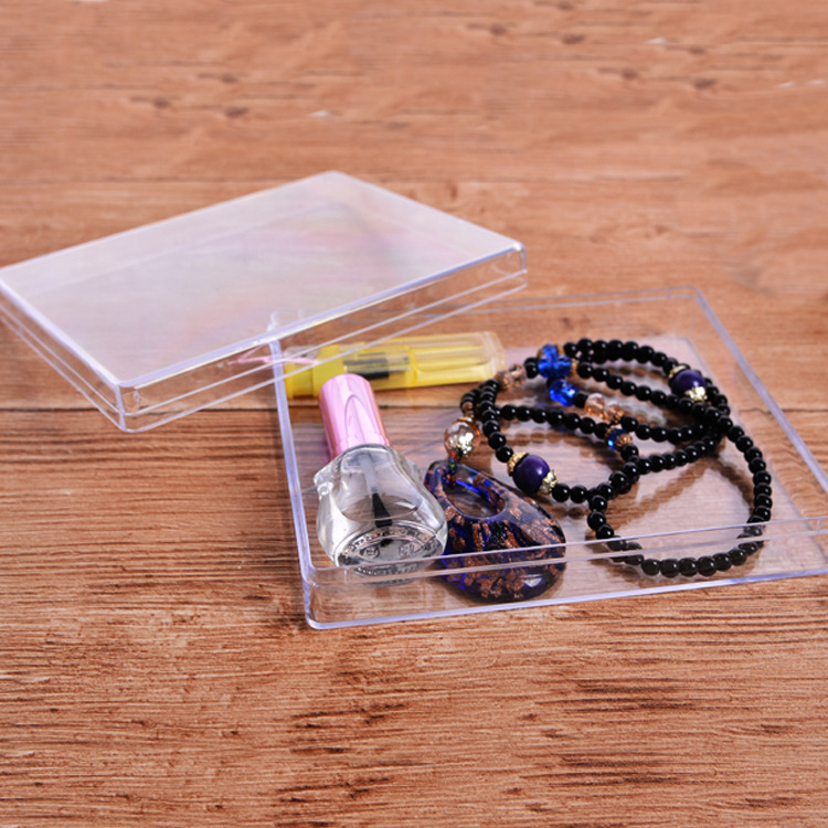 厂家直销有盖长方形PS高透明塑料展示盒饰品钻石塑胶小收纳包装盒|ms