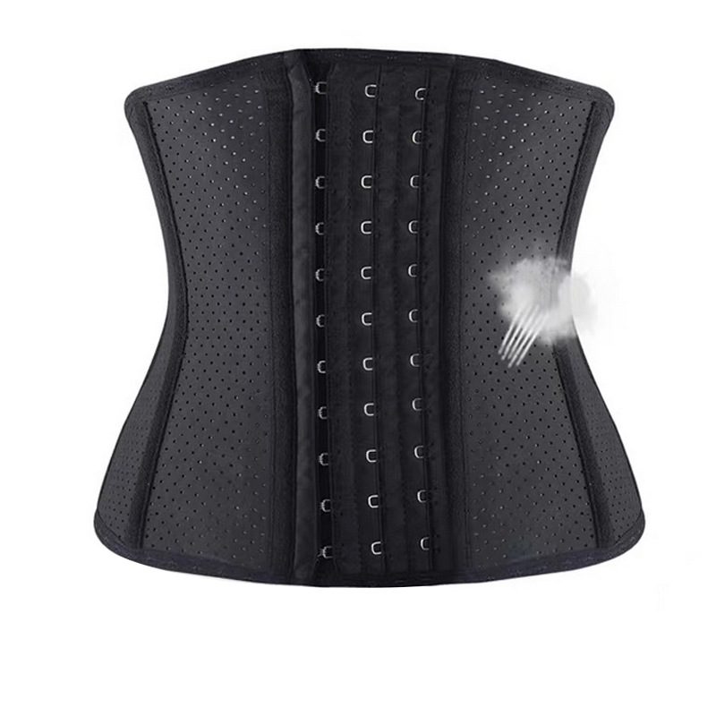 2019 new pattern Tuck in 9 ventilation natural rubber Girdle shape Belt clip postpartum Slimming Girdle Curling