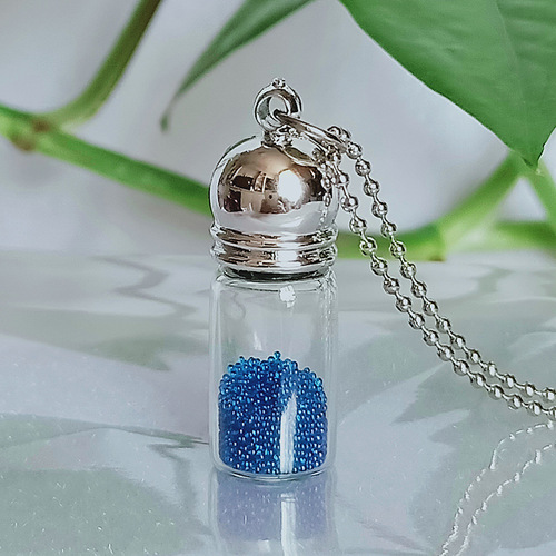 Rare product source transparent perfume essential oil refilling bottle pendant wishing bottle necklace pendant accessories wholesale