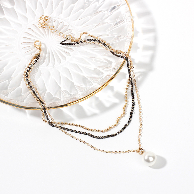 Necklace Classification Popular Simple Drop-shaped Pearl Multilayer Necklace
