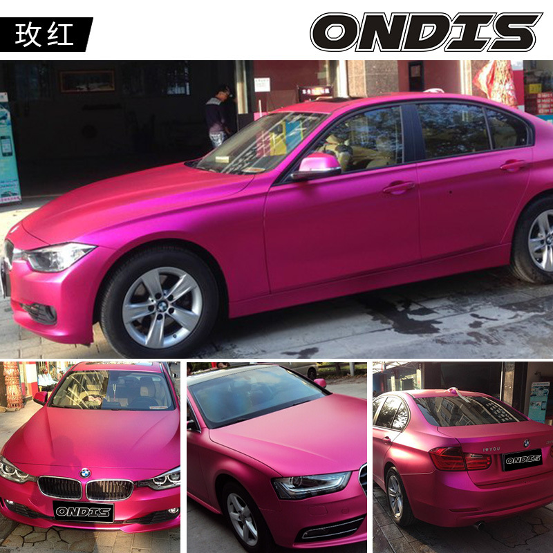 (2개) ONDIS ODENS 자동차 바디 컬러 수정 필름 새틴 아이스 필름 전체 차량 수정 보호 필름 종이 낮은 점도