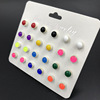 Fashionable retro earrings, set, suitable for import, 12 pair