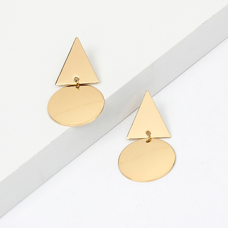 14g Weight Earrings Classification Wedding, Travel Occasion Women'S Gender Fashion Style Rose Gold, Gold, Silver Color European And American Earrings Design Sense Niche Female Earrings French Fashion Retro Elegance Geometric Simple Eardrops 4