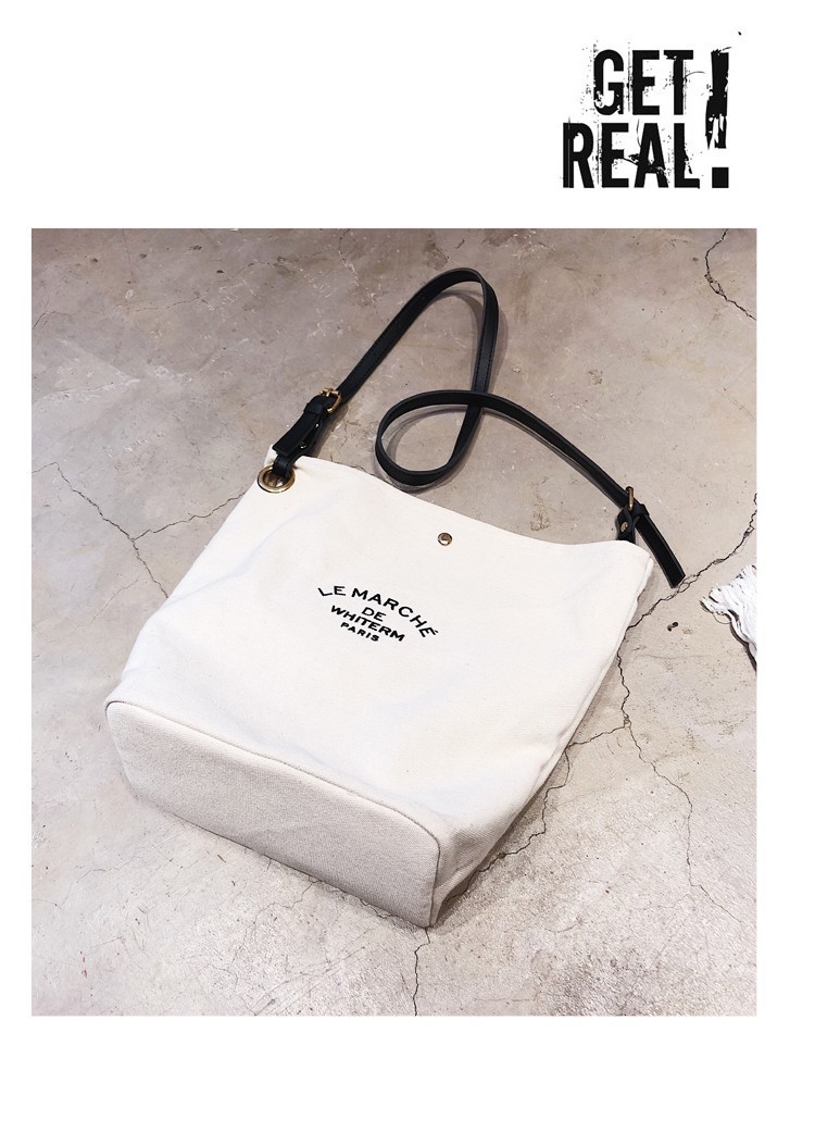 Manufacturer Sale Canvas Women 2021 Summer New Simple Korean Single Shoulder Crossbody Personalized Printed_voghion.com