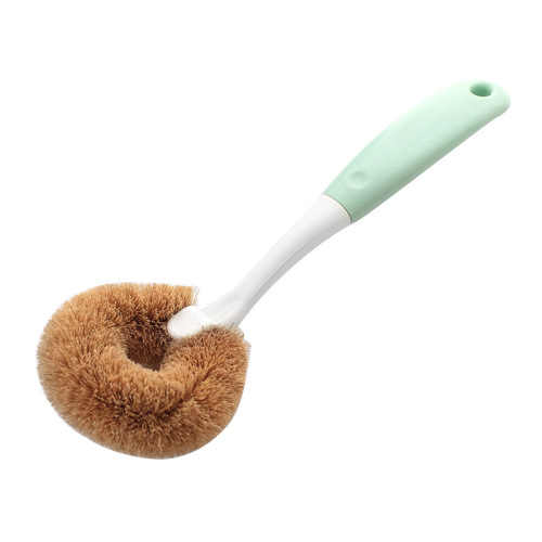 New coconut palm pot brush, non-stick pot brush, non-stick oil pot washing brush, does not hurt the pot pot brush, long-handled cleaning brush