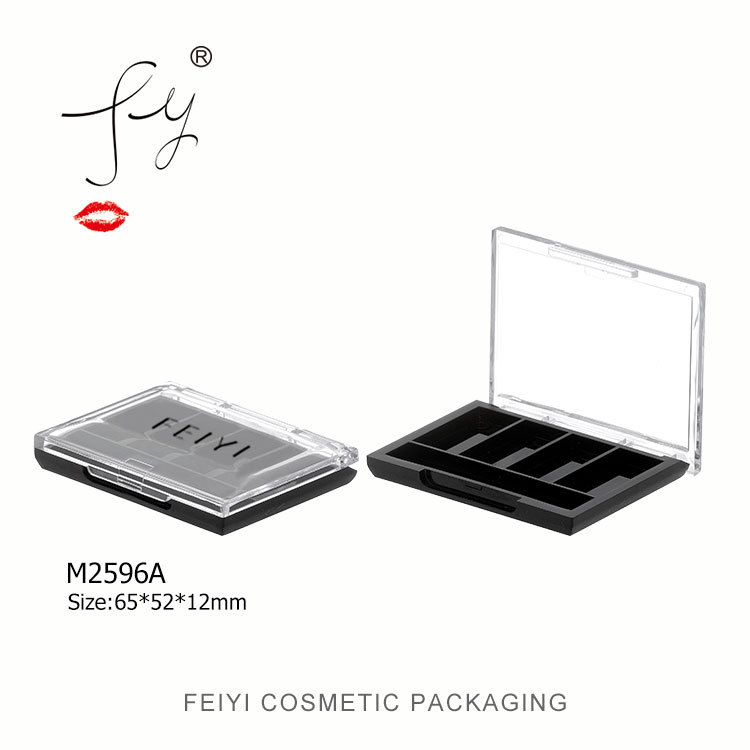热销方形 透明盖子 4格塑料 眼影盒 M2596A