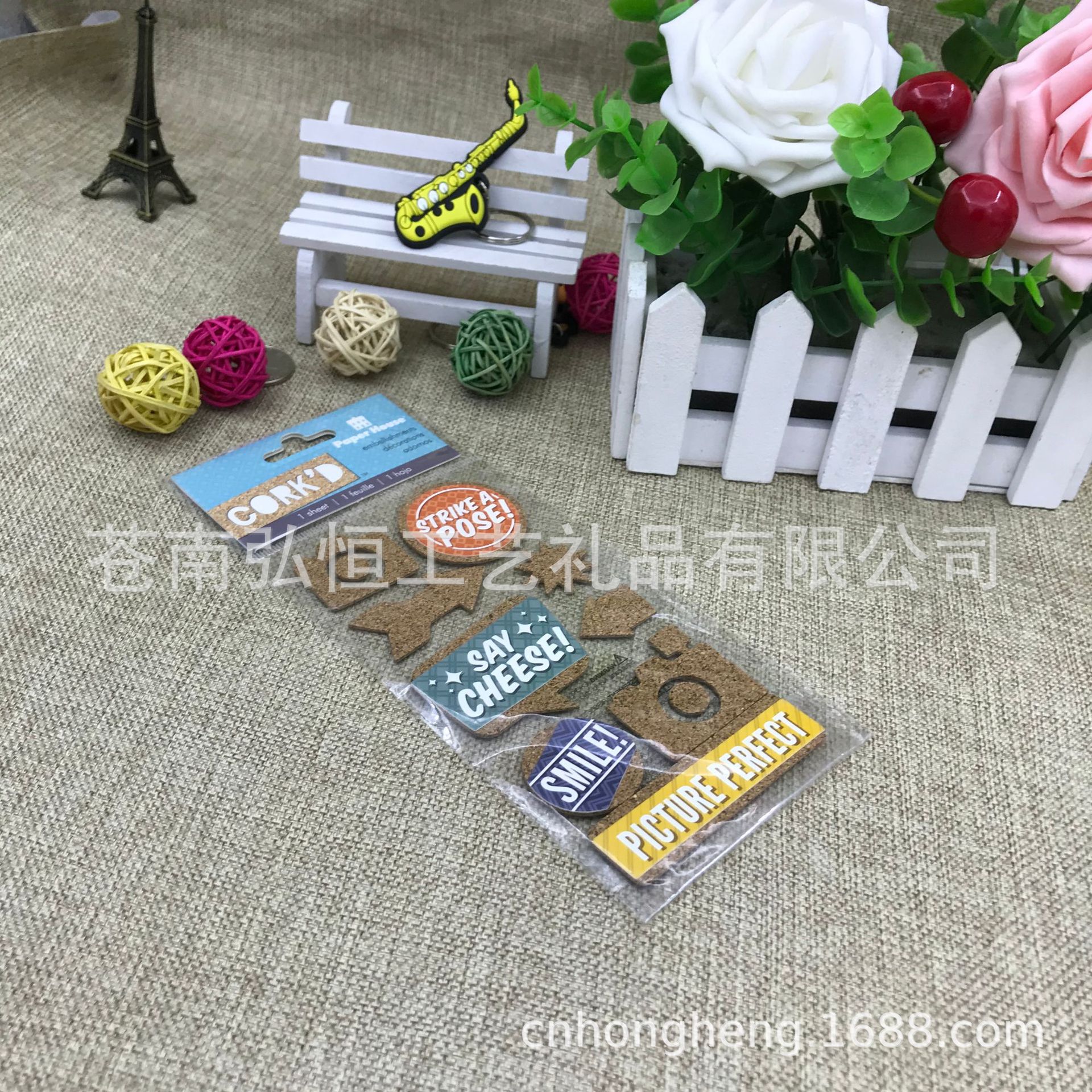 软木贴 文具橡木贴纸，麻布贴纸