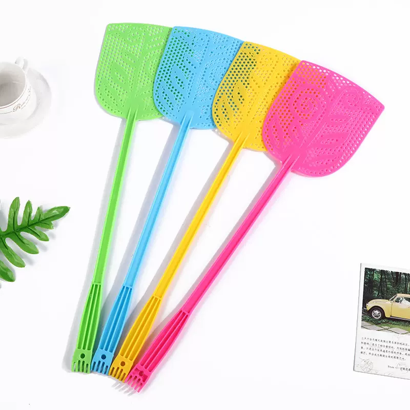 小百货地摊货源热销爆款居家用品塑料彩色苍蝇拍蚊子拍 厂家直销