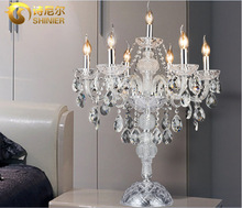 欧式客厅水晶台灯简约现代创意家用婚房床头卧室台灯大气奢华台灯