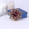 Metal golden water, crystal, brooch lapel pin, high-end accessory, pin, European style